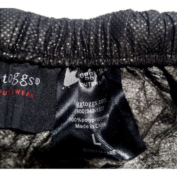 Frogg Toggs Outerwear Black Rain Pants Elastic Drawstring Men's Large NWOT - Picture 6 of 12